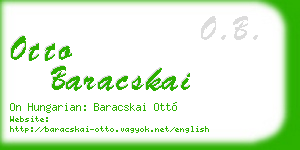 otto baracskai business card