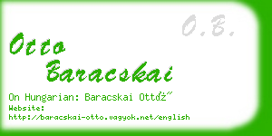 otto baracskai business card